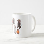 Hはハロウィーンラブラドール犬 コーヒーマグカップ (正面右)