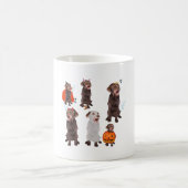 Hはハロウィーンラブラドール犬 コーヒーマグカップ (中央)