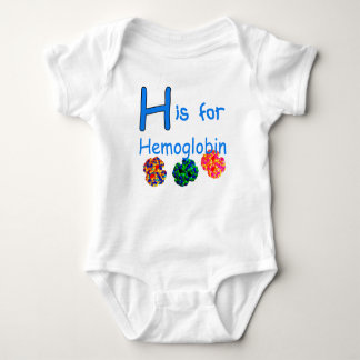 Hはヘモグロビンのためです ベビーボディスーツ