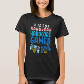 HはHanukkahゲーマーのゲーム少年の男性Paja用 Tシャツ (正面)