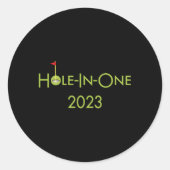 Hを作ったゴルファーパパのためのファーズデイゴルフテーマ ラウンドシール (正面)