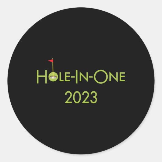 Hを作ったゴルファーパパのためのファーズデイゴルフテーマ ラウンドシール (正面)