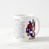 Hを含む(頂上)キーナン家族の紋章付き外衣 コーヒーマグカップ (正面右)