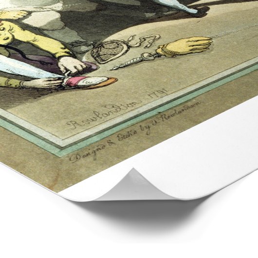 Hアンジェロ氏のフェンシング学院はチャールズが刻んだ ポスター (角)