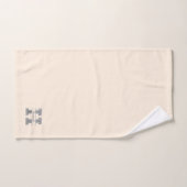 Hイニシャルパーソナライズされたシルバーモノグラムあなたの名前 バスタオルセット (ハンドタオル)