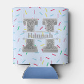 Hイニシャルパーソナライズされたシルバーモノグラムあなたの名前 缶クーラー (裏面)