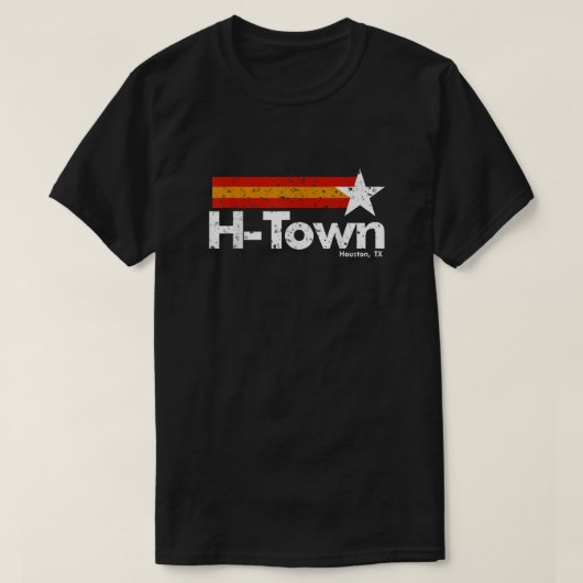 Hタウンヒューストンテキサス州 Tシャツ (デザイン正面)