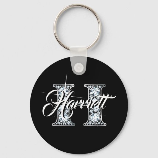 Hダイアモンドフェイクモノグラム キーホルダー (正面)