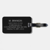 HパーソナライズされたバーグリーンED ラゲッジタグ (裏面横)