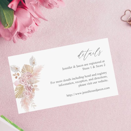 HピンクボホフローラSMエンクロージャカード2 エンクロージャーカード