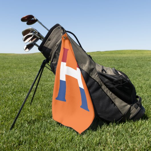 HモノグラムがNLDフラグ上またはgtcnt上にオーバーレイ ゴルフタオル (グリーン)