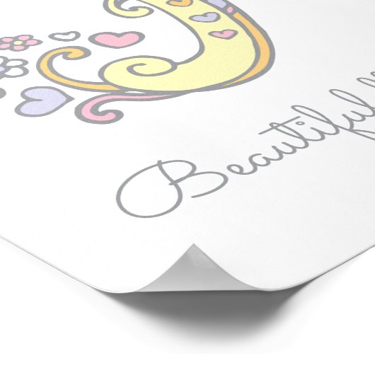 Hモノグラムアートヘザーの女の子の名前の意味ポスター ポスター (角)