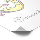 Hモノグラムアート調和の女の子の名前の意味ポスター ポスター (角)