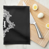 Hモノグラムイニシャル キッチンタオル (四つ折り)