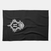 Hモノグラムイニシャル キッチンタオル (横)