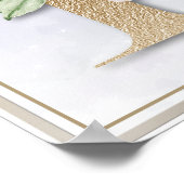 Hモノグラムブルゴーニュフローラポスター ポスター (角)