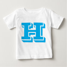 HレターデザインTシャツ