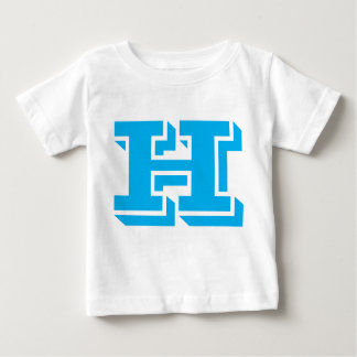 HレターデザインTシャツ ベビーTシャツ