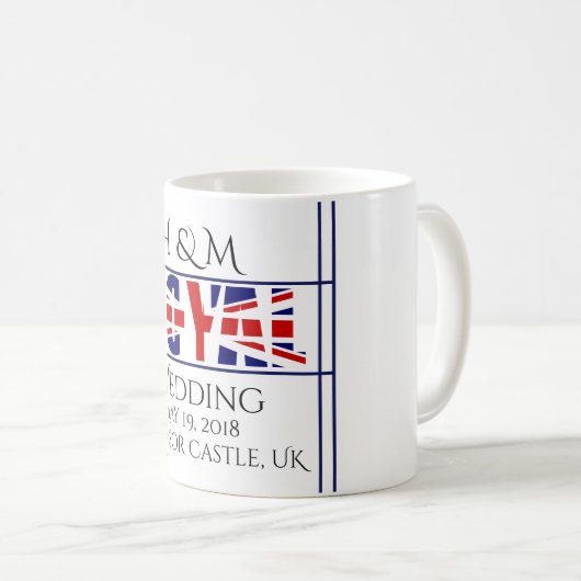 H及びMの王室のな結婚式2018年- コーヒーマグカップ (正面右)