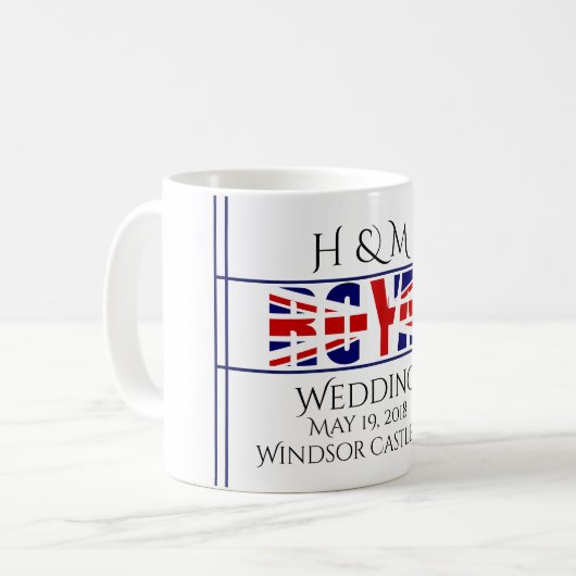 H及びMの王室のな結婚式2018年- コーヒーマグカップ (正面左)