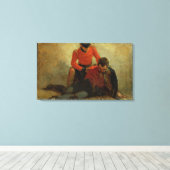 H将軍に侍るハイランダー、ブラックウォッチ キャンバスプリント (インサイチュ (ウッドフロア))