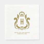 H後頭部金ゴールド冠 スタンダードランチョンナプキン (正面)