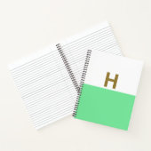 H金ゴールドイニシャルノート ノートブック (内部)