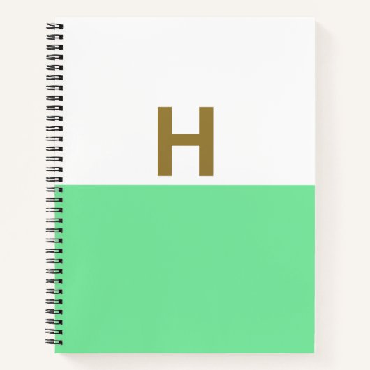 H金ゴールドイニシャルノート ノートブック (正面)