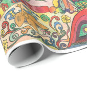 H081サイケデリックな1969年 ラッピングペーパー (ロールコーナー)