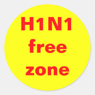 H1N1フリーゾーン ラウンドシール