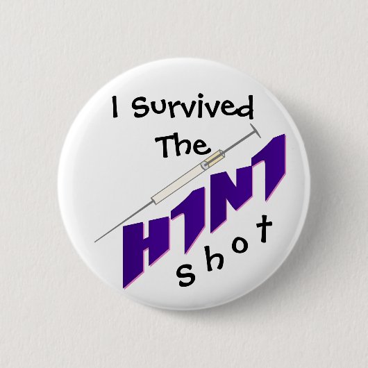 H1N1ワクチン接種ボタンPin 缶バッジ (正面)