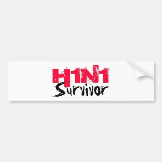 H1N1生存者のギア バンパーステッカー (正面)