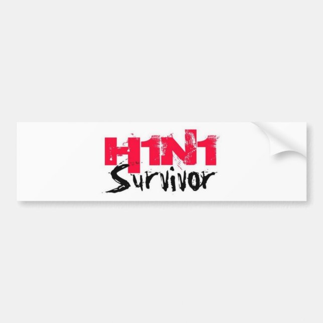 H1N1生存者のギア バンパーステッカー (正面)