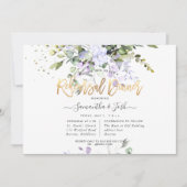 H2ほこりっぽい紫ユーカリのリハーサルディナー 招待状 (正面)