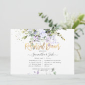 H2ほこりっぽい紫ユーカリのリハーサルディナー 招待状 (スタンド正面)