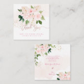 H2エレガント赤面ピンクローズベビーシャワーありがとう ノートカード (正面/裏面)