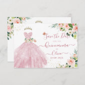 H2ピンクきらめくキンセアニェラドレ救スデート 招待状 (正面/裏面)
