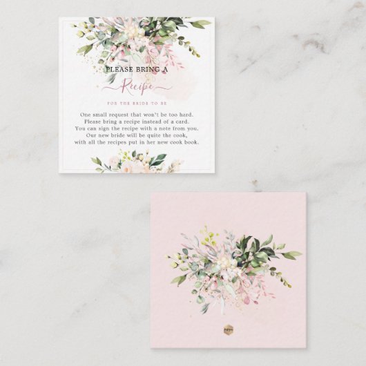 H2ピンクガムユーカリレシピリクエスト エンクロージャーカード (正面/裏面)