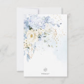 H2フラワーズアイスブルーハイドクリームバラブライダルブランチ 招待状 (裏面)