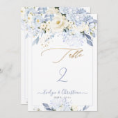 H2ブルーアジサイバラテーブルNo. 招待状 (正面/裏面)