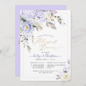 H2紫あじさいクリームバラリハーサルディナー 招待状 (正面/裏面)