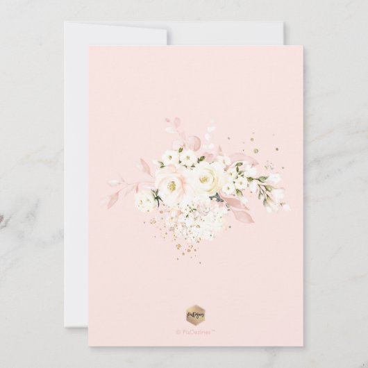 H2赤面あじさいクリームバラリハーサルディナー 招待状 (裏面)