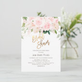 H2赤面アンスリウムバラ牡丹ブライダルシャワー 招待状 (スタンド正面)