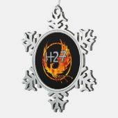 H27クリスマスオーナメント スノーフレークピューターオーナメント (右)