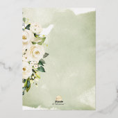 H2 アルバスター ローズ ブランシュ バブルリー リアル 箔招待状 (裏面)