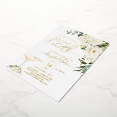 H2 アルバスター ローズ ブランシュ バブルリー リアル 箔招待状 (回転した状態)