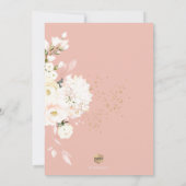 H2 クリーミー ダスティー ローズ ブラッシュ ハイドランジア 招待状 (裏面)