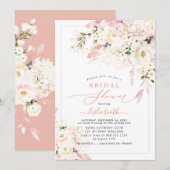 H2 クリーミー ダスティー ローズ ブラッシュ ハイドランジア 招待状 (正面/裏面)