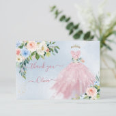 H2 ピンク ブルー キラキラ クイーンセニョーラ ドレス ありがとうございます 招待状 (スタンド正面)