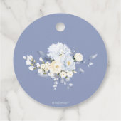 H2 ブルー ハイドランジア クリーム ローズ ブライダル シャワー フェイバータグ (裏面)